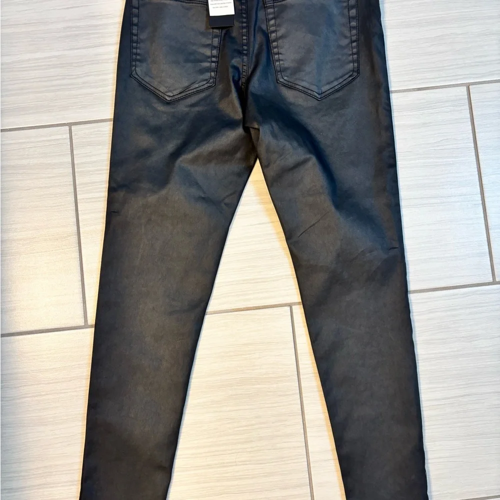 NWT Gianni Bini Black Patent Skinny mid rise Jean/pant new with tags. - Picture 11 of 13